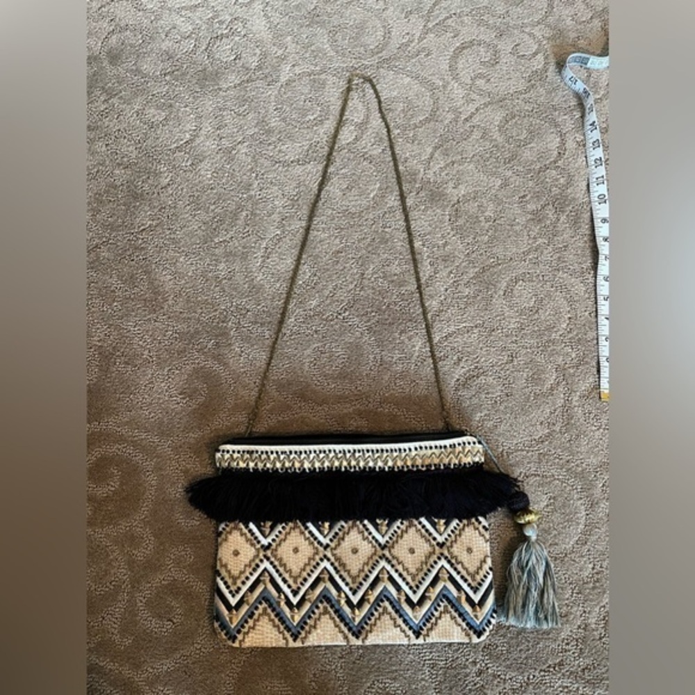 Steven Beaded Clutch with Removable Chain Strap